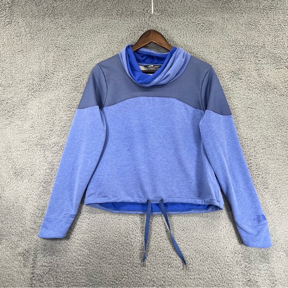 The North Face Sweatshirt Cropped Purple Blue Women Size M